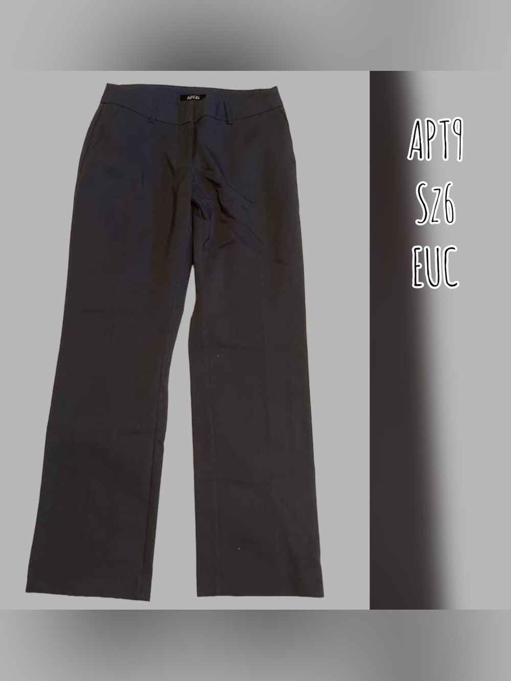 Apt. 9 Black Straight Leg Pants Women’s Size 6 Dress Casual